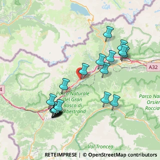 Mappa Via degli Alpini, 10050 Exilles TO, Italia (8.367)