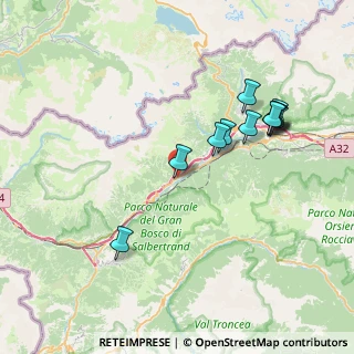 Mappa Via degli Alpini, 10050 Exilles TO, Italia (7.67182)