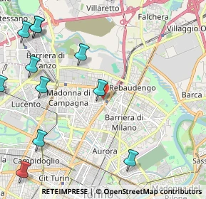 Mappa Via Aldo Manuzio, 10147 Torino TO, Italia (3.11692)