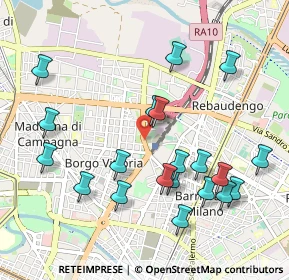 Mappa Via Aldo Manuzio, 10147 Torino TO, Italia (1.0765)