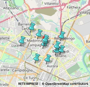 Mappa Via Antonio Stoppani, 10147 Torino TO, Italia (1.21667)