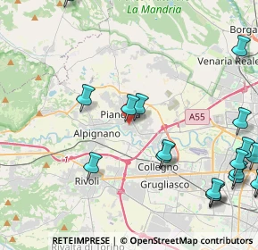 Mappa Via Domenica Comissetti, 10044 Pianezza TO, Italia (6.036)