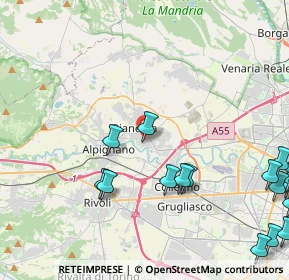 Mappa Via Domenica Comissetti, 10044 Pianezza TO, Italia (6.543)