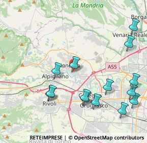Mappa Via Domenica Comissetti, 10044 Pianezza TO, Italia (4.84429)