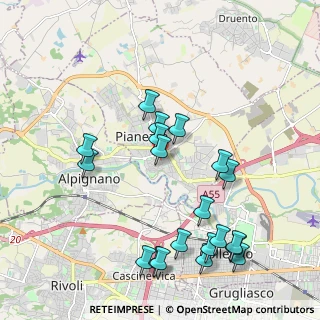 Mappa Via Domenica Comissetti, 10044 Pianezza TO, Italia (2.225)