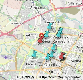 Mappa Corso L. Quinzio Cincinnato, 10151 Torino TO, Italia (1.81077)