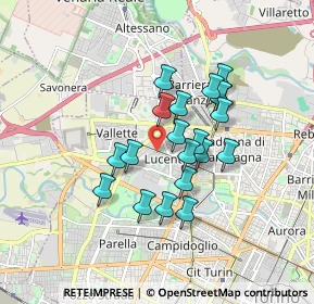 Mappa Corso L. Quinzio Cincinnato, 10151 Torino TO, Italia (1.3785)