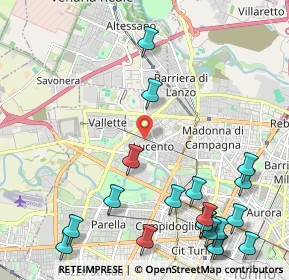 Mappa Corso L. Quinzio Cincinnato, 10151 Torino TO, Italia (2.927)