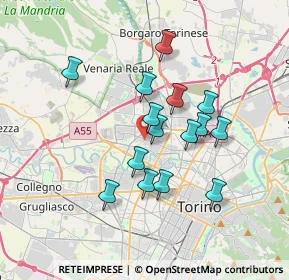 Mappa Corso L. Quinzio Cincinnato, 10151 Torino TO, Italia (2.97933)