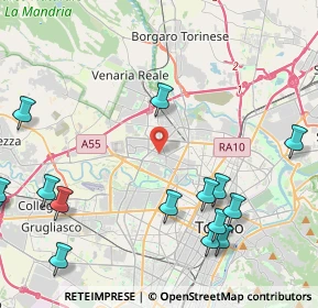 Mappa Corso L. Quinzio Cincinnato, 10151 Torino TO, Italia (5.68333)