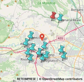Mappa Via Alessandria, 10044 Pianezza TO, Italia (3.68429)