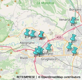 Mappa Via Alessandria, 10044 Pianezza TO, Italia (3.82273)