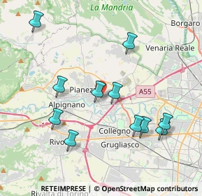 Mappa Via Alessandria, 10044 Pianezza TO, Italia (4.08909)