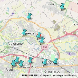 Mappa Via Alessandria, 10044 Pianezza TO, Italia (3.05714)