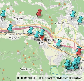 Mappa Via Caduti per la Patria, 10057 Sant'Ambrogio di Torino TO, Italia (2.9755)