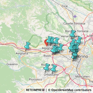 Mappa Via San Giacomo, 10091 Alpignano TO, Italia (7.693)