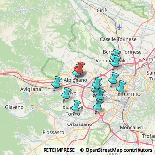 Mappa Via Pietro Nenni, 10091 Alpignano TO, Italia (6.42154)