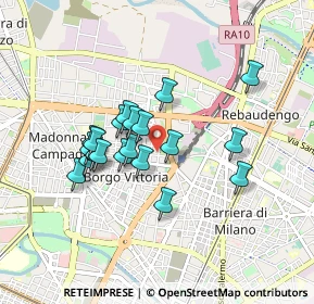 Mappa Via Emilio Bongiovanni, 10147 Torino TO, Italia (0.722)