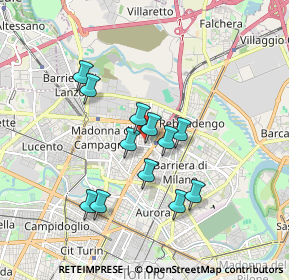 Mappa Via Emilio Bongiovanni, 10147 Torino TO, Italia (1.505)