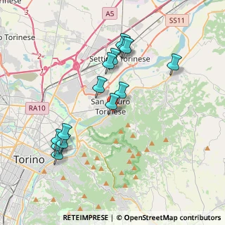 Mappa Via Piave, 10099 San Mauro torinese TO, Italia (3.83714)