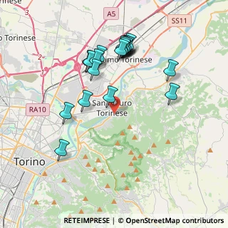 Mappa Via Piave, 10099 San Mauro torinese TO, Italia (3.84842)