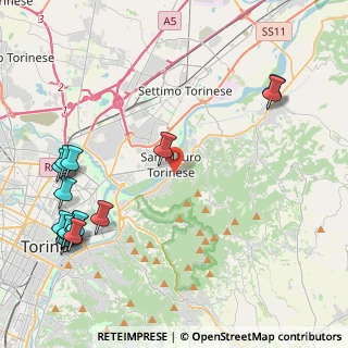 Mappa Via Piave, 10099 San Mauro torinese TO, Italia (5.72933)