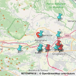 Mappa Via Caselette, 10091 Alpignano TO, Italia (4.30643)