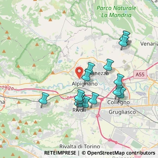 Mappa Via Caselette, 10091 Alpignano TO, Italia (3.85067)