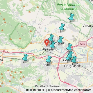 Mappa Via Caselette, 10091 Alpignano TO, Italia (3.86455)