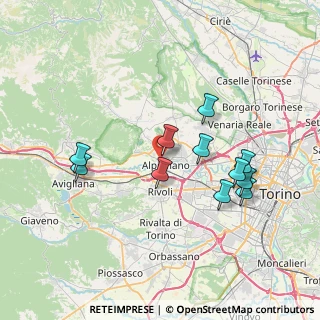 Mappa Via Caselette, 10091 Alpignano TO, Italia (7.07545)