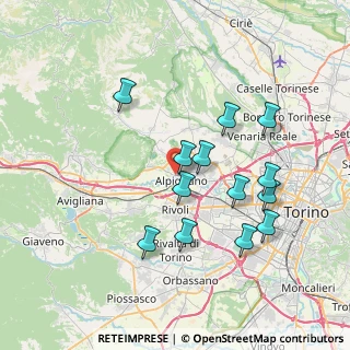 Mappa Via Caselette, 10091 Alpignano TO, Italia (7.11692)
