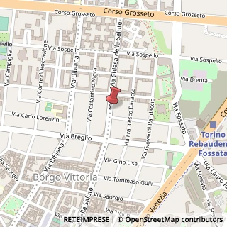 Mappa Via Chiesa della Salute,  83, 10147 Torino, Torino (Piemonte)