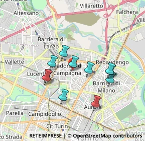 Mappa Via Casteldelfino, 10147 Torino TO, Italia (1.52636)