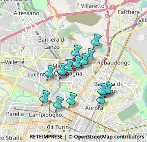 Mappa Via Casteldelfino, 10147 Torino TO, Italia (1.4275)