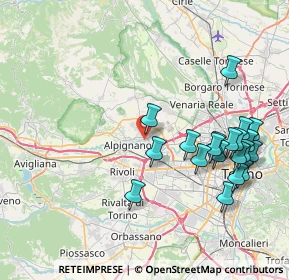 Mappa Via Antonio Gramsci, 10044 Pianezza TO, Italia (8.699)