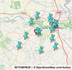 Mappa Via Rivara, 15039 Ozzano Monferrato AL, Italia (6.69867)