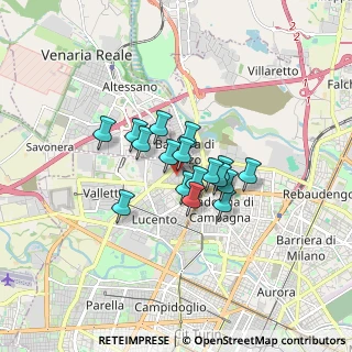 Mappa Via Giuseppe De Panis, 10151 Torino TO, Italia (1.05471)