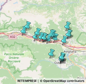 Mappa 10050 Sant'Antonino di Susa TO, Italia (5.6895)