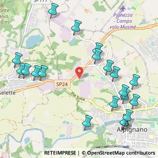 Mappa Strada Campagnola, 10091 Alpignano TO, Italia (1.355)