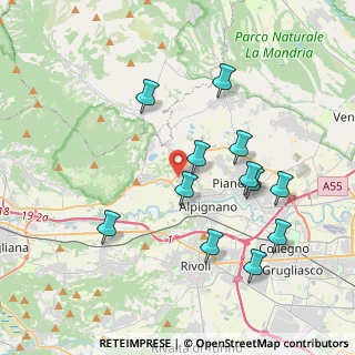 Mappa Strada Campagnola, 10091 Alpignano TO, Italia (3.8575)