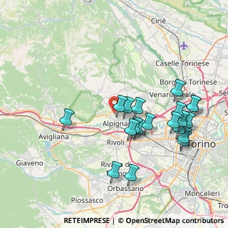 Mappa Via Valdellatorre, 10091 Alpignano TO, Italia (8.042)
