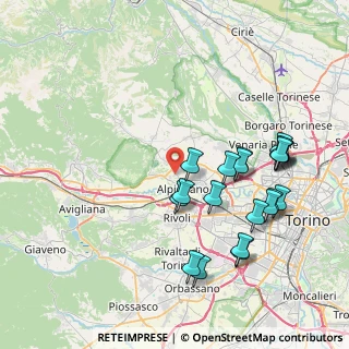 Mappa Via Valdellatorre, 10091 Alpignano TO, Italia (8.3375)