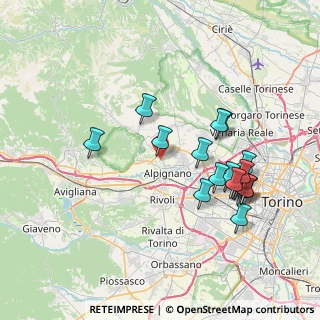 Mappa Via Valdellatorre, 10091 Alpignano TO, Italia (7.61778)