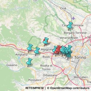 Mappa Via Valdellatorre, 10091 Alpignano TO, Italia (7.22071)