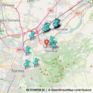 Mappa Via Aosta, 10099 San Mauro Torinese TO, Italia (3.24842)