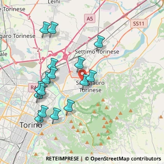 Mappa Via Aosta, 10099 San Mauro Torinese TO, Italia (4.14625)