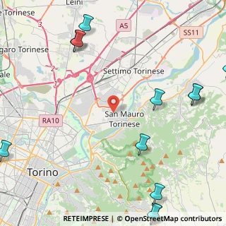 Mappa Via Aosta, 10099 San Mauro Torinese TO, Italia (6.705)