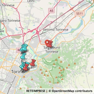 Mappa Via Aosta, 10099 San Mauro Torinese TO, Italia (5.25)