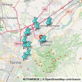 Mappa Via Aosta, 10099 San Mauro Torinese TO, Italia (3.23692)