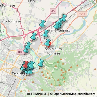 Mappa Via Aosta, 10099 San Mauro Torinese TO, Italia (4.594)